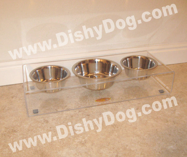 4" Triple Dishy diner - (two 1 qt & one 2 qt bowl)
